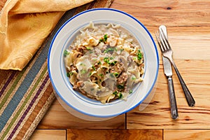 Ground Beef Mushroom Stroganoff