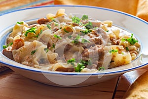 Ground Beef Mushroom Stroganoff