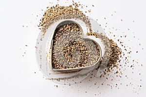 Ground Black Pepper in a Heart Shape