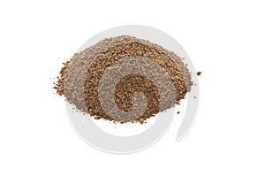 Ground black pepper. isolated on white