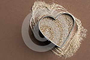 Ground Cardamom in a Heart Shape