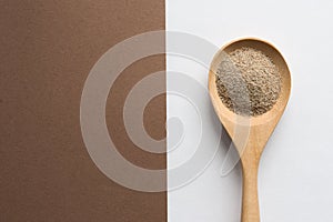 Ground Cardamom on a Wood Spoon
