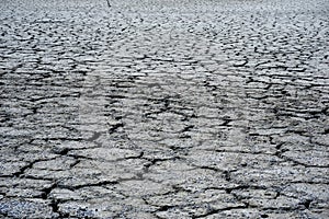 Ground crack Arid view and hardship