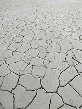 the ground cracked after the flood, and heated by the scorching sun