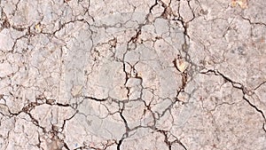 Ground damaged or closeup broken land from top view. Royalty free stock images.