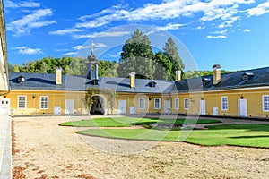 Ground-floor classicist hunting chateau Kozel from the 18th century, near Pilsen, Czech Republic