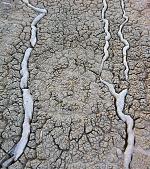 The ground had been flooded. Dry down to see water flowing periodic limestone.