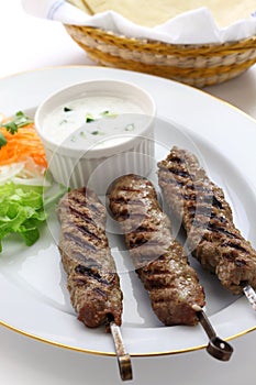 Ground lamb kebab