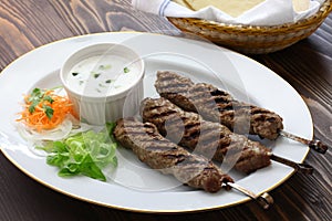 Ground lamb kebab