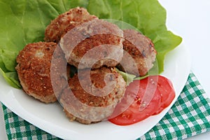 Ground meat fried in batter