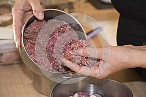 Ground meat or minces meat