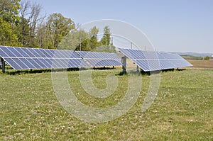 Ground mounted solar panels photo