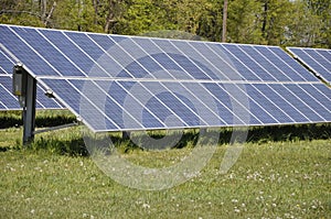 Ground mounted solar panels photo
