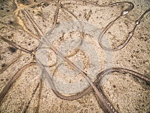 Ground racing track from height