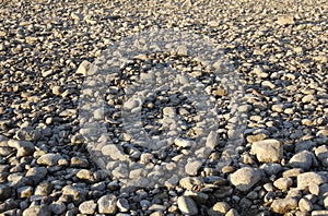 Ground with rocky pebbles