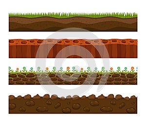 Ground slices vector