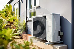 Ground source heat pump unit environmentally friendly sustainable domestic heating outdoor unit green efficient consumer resource