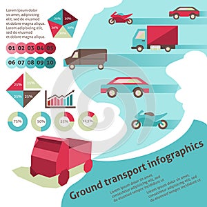 Ground transport infographics