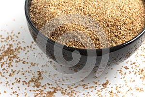 Ground Wheat for a Kibbeh in a bowl / Trigo para quibe. photo