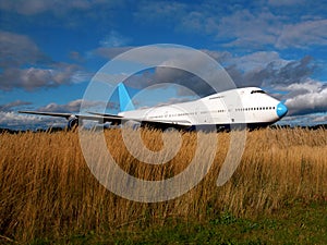 Grounded jet plane