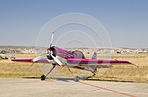 Grounded stunt plane