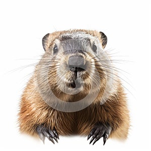 Groundhog Portrait: Sharp, Clever Humor In Spirited Orton Effect Style