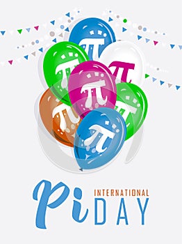 Happy World Pi Day poster! The ratio of a circleÃ¢â¬â¢s circumference to its diameter photo