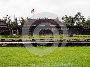 On the grounds of Imperial City of Hue, the former residence of Vietnam`s rulers and Unesco World