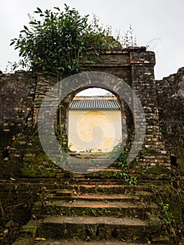 On the grounds of Imperial City of Hue, the former residence of Vietnam`s rulers and Unesco World
