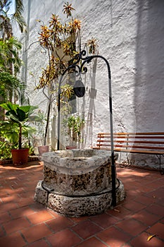 Grounds of the landmark Capilla San Pedro Claver in the heart of old Cartagena