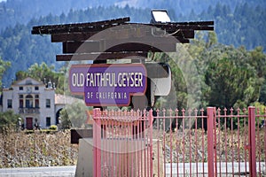 Grounds of Old Faithful Geyser of California in Calistoga, California