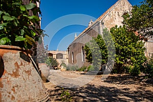 In the grounds of the orthodox monastery of Arkadi on the Greek island of Crete