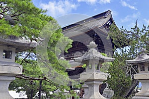 Grounds of Zenkoji Temple, Nagano Japan
