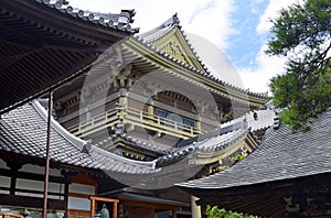 Grounds of Zenkoji Temple, Nagano Japan