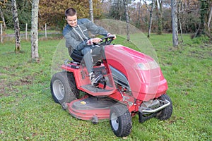 groundskeeping worker at work