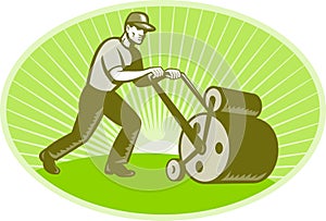 Groundsman Groundskeeper Lawn Roller photo