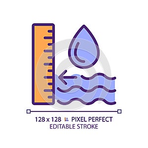 Groundwater level RGB color icon