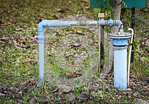 Groundwater well with pvc pipe and system electric deep well submersible pump water