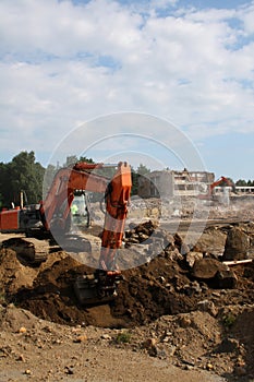 Groundwork on construction site