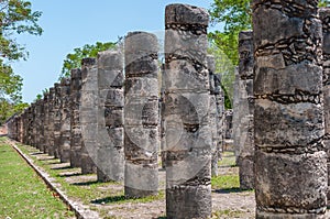 Group of the 1000 Columns at Chichen Itza, Yucatan, Mexico