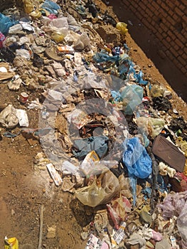 A group of accumulated waste