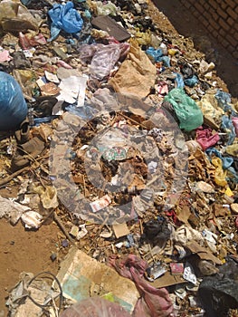 A group of accumulated waste