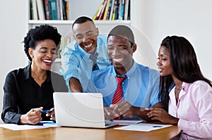 Group of african american business people at work