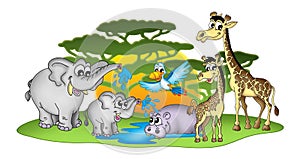 Group of African animals