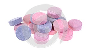 Group of antacid tablets