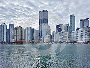 Group of apartments buildings in city of Miami FL USA