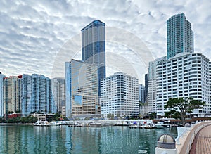 Group of apartments buildings in city of Miami FL USA