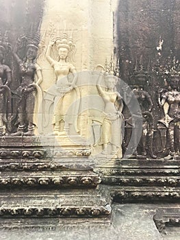 Group of Apsaras Angkor Wat Mythical Spiritual Beings