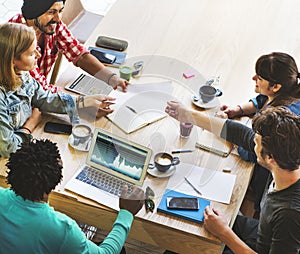 Group of architectures is working on their project