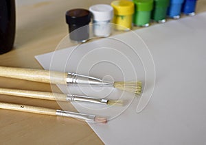 Group of artist brushes